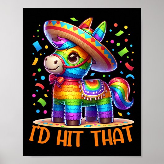 Poster Cinco De Mayo Idées Drôles Je Frapperais Cette Pin (Devant)