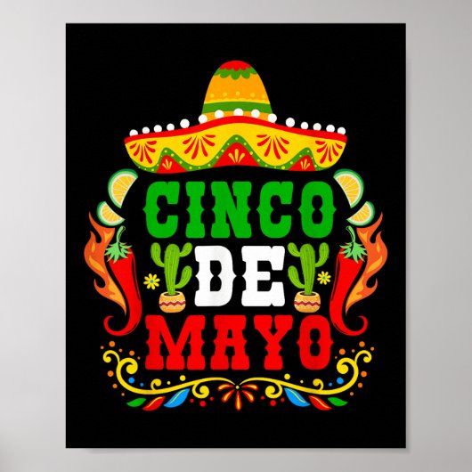 Poster Cinco De Mayo Lets Fiesta Squad 5 De Mayo Mexique (Devant)