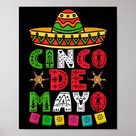 Poster Cinco De Mayo Lets Fiesta Squad 5 De Mayo Mexique (Devant)