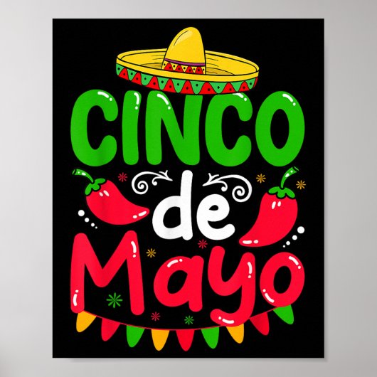 Poster Cinco De Mayo Lets Fiesta Squad 5 De Mayo Mexique (Devant)