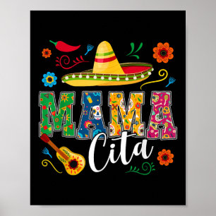 Poster Cinco De Mayo Mamacita Fleur Mama Cita Mexicaine
