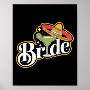 Poster Cinco De Mayo Mariée Sombrero Margarita Party Mexi