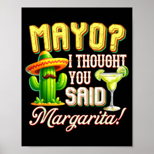 Poster Cinco de mayo mayo pensait a dit margarita cactusC