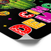 Poster Cinco de mayo mexicain cactus drôle, faisons la fê (Coin)