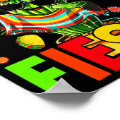 Poster Cinco de mayo mexicain cactus drôle, faisons la fê (Coin)