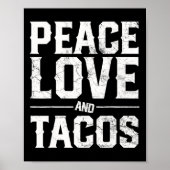 Poster Cinco De Mayo Peace Love And Tacos Hommes Femmes M (Devant)