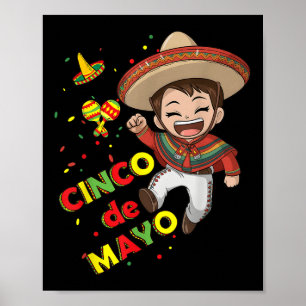 Poster Cinco De Mayo Pour Enfants Garçons Design Mexicain