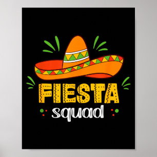 Poster Cinco de mayo pour femmes fiesta squad