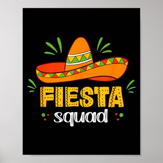 Poster Cinco de mayo pour femmes fiesta squad (Devant)