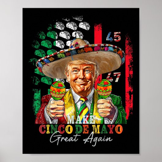Poster Cinco De Mayo Rendons Le Cinco De Mayo De Nouveau (Devant)