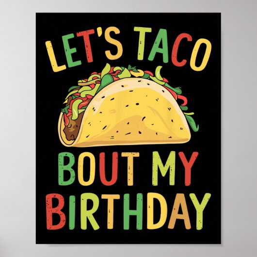 Poster Cinco De Mayo Taco Bout My Birthday Mexican (Devant)