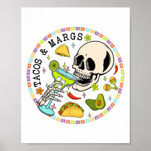 Poster Cinco De Mayo Tacos Et Margs Fête Mexicaine De Fie