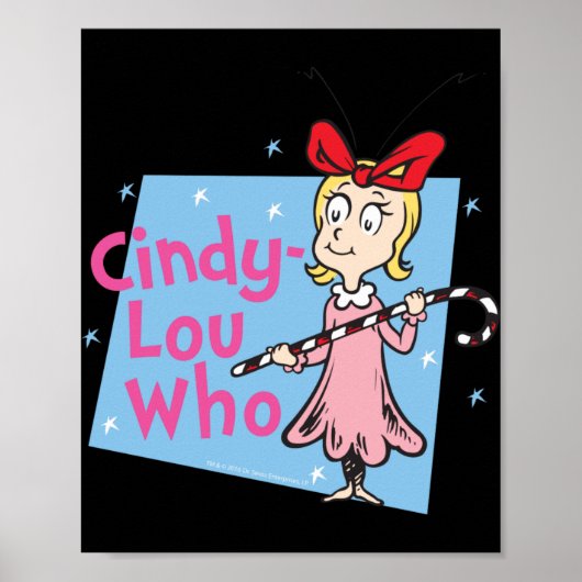 Poster Cindy Lou Who Candy Cane T Shirt (Devant)
