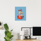 Poster Cindy Lou Who et Max sur un cadeau (Bureau à domicile)