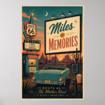 Cinéma Drive-In Route 66 de la période rétro-milie