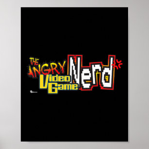 Poster Cinéma Vidéo en colère Jeu Logo Nerd Premium