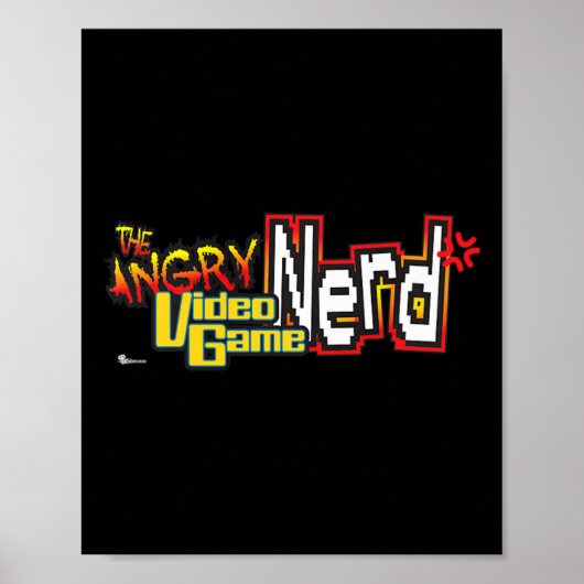 Poster Cinéma Vidéo en colère Jeu Logo Nerd Premium (Devant)