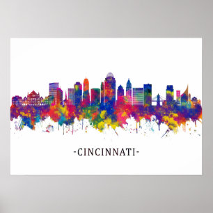 Poster Cinnati Ohio Skyline