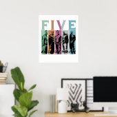 Poster Cinq (Bureau à domicile)