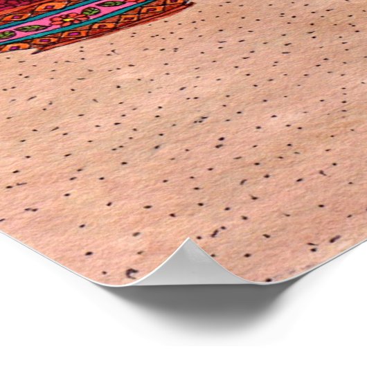 Poster Cinq chats dans un Aqua Adobe House (Coin)