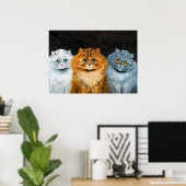 Poster Cinq chats de Louis Wain (Bureau à domicile)