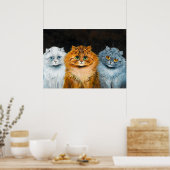Poster Cinq chats de Louis Wain (Cuisine)