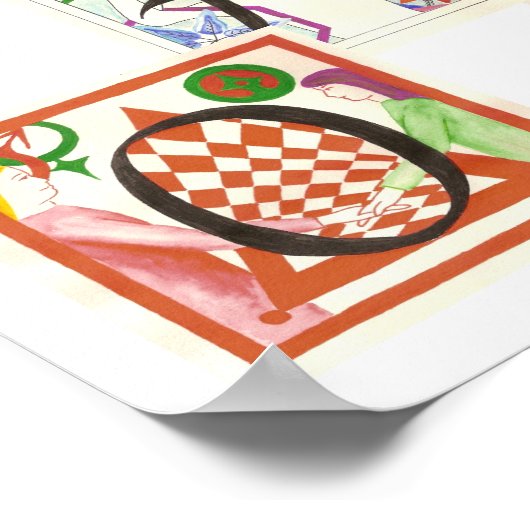 Poster Cinq éléments et des vowels (Coin)