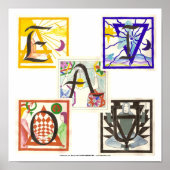 Poster Cinq éléments et des vowels (Devant)