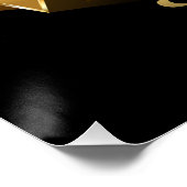 Poster Cinq étoiles d'or en noir (Coin)