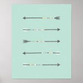 Poster Cinq flèches d'art mural (Devant)