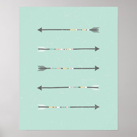 Poster Cinq flèches d'art mural (Devant)