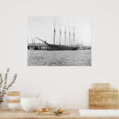 Poster Cinq goélettes masquées, fin 1800 (Cuisine)