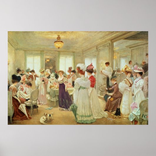 Poster Cinq Heures chez le Couturier Paquin, 1906 (Devant)