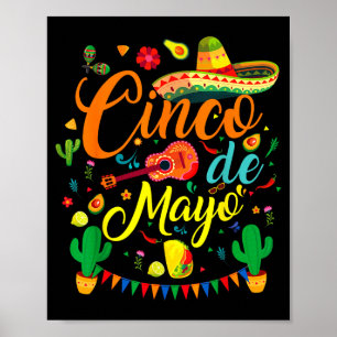 Poster Cinq mai drôle de fête mexicaine 5 mai