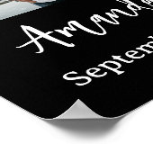 Poster Cinq photos en collage funéraire En souvenir affec (Coin)