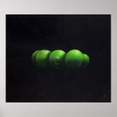 Poster Cinq pommes vertes (Devant)