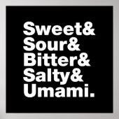 Poster Cinq saveurs de base (Devant)