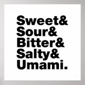 Poster Cinq saveurs de base (Devant)