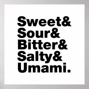 Poster Cinq saveurs de base