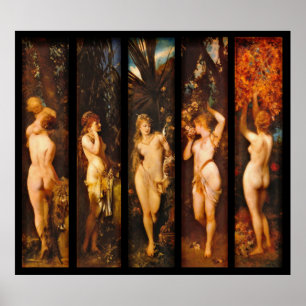 Poster Cinq sens 1872