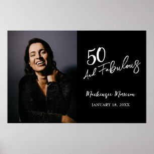Poster Cinquante ans et Fabuleux Photo 50e Anniversaire