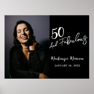 Poster Cinquante ans et Fabuleux Photo 50e Anniversaire