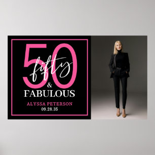 Poster Cinquante ans et Fabuleux Photo 50e Anniversaire