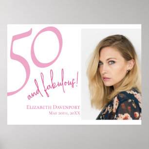 Poster Cinquante ans et Fabuleux Photo 50e Anniversaire