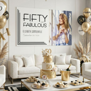 Poster Cinquante ans et Fabuleux Photo 50e Anniversaire