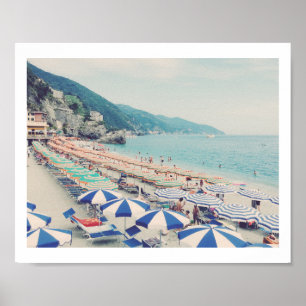Poster Cinque Terre Italie Plage Vintage Photo Voyage