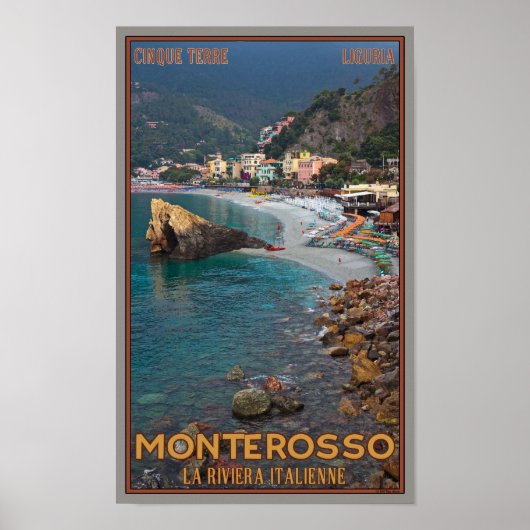 Poster Cinque Terre - Matin Monterosso Beach (Devant)