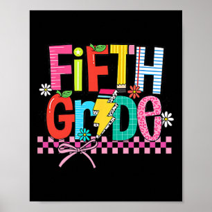 Poster Cinquième année de retour à l'école 5e année Coque