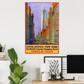 Poster Cinquième avenue New York (Bureau à domicile)