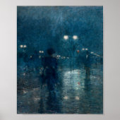 Poster Cinquième avenue Nocturne | Childe Hassam (Devant)